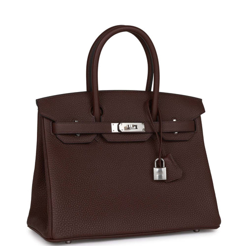 Pre-owned Hermes Birkin 35 Rouge Vif Ostrich Palladium Hardware