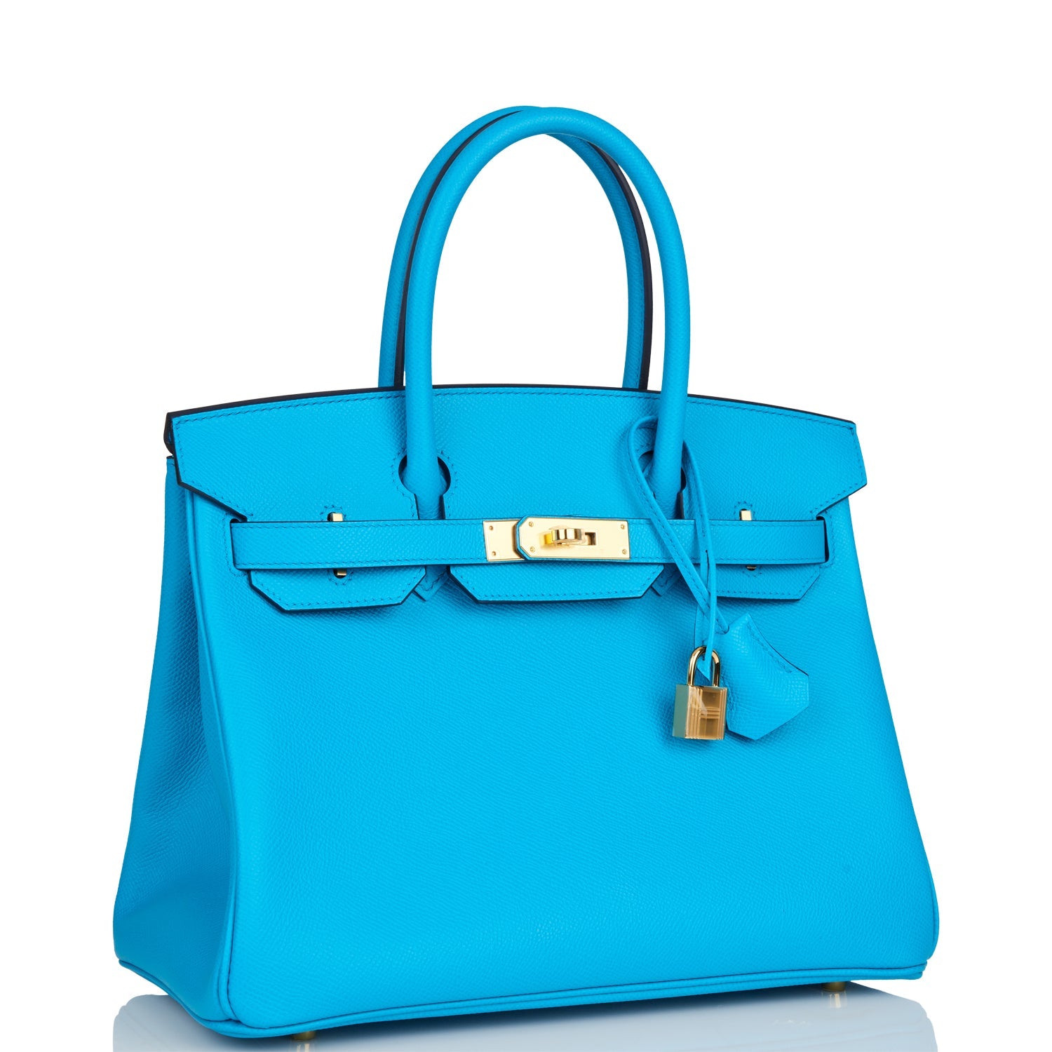 Hermes Birkin 30 Bleu Frida Epsom Gold Hardware – Madison Avenue Couture