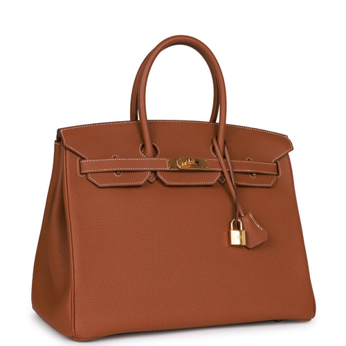 30cm Hermes Two-Toned Barenia Leather and Toile H Birkin Handbag