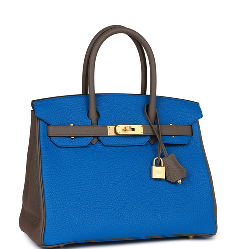 30cm Etain Birkin Bag In Clemence Leather