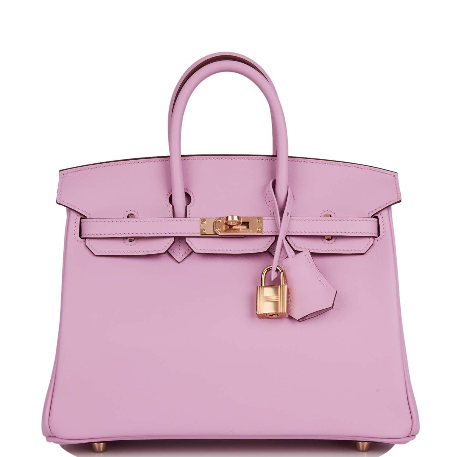 Hermes Birkin 25 Mauve Sylvestre Swift Rose Gold Hardware – Madison ...