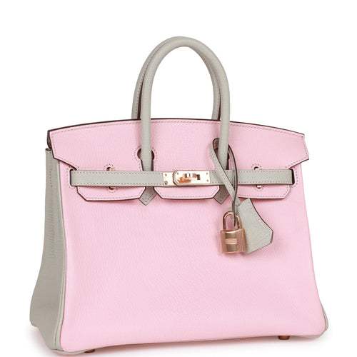 Hermes Birkin 25 Bag Rose Sakura Palladium Hardware Rare – Mightychic