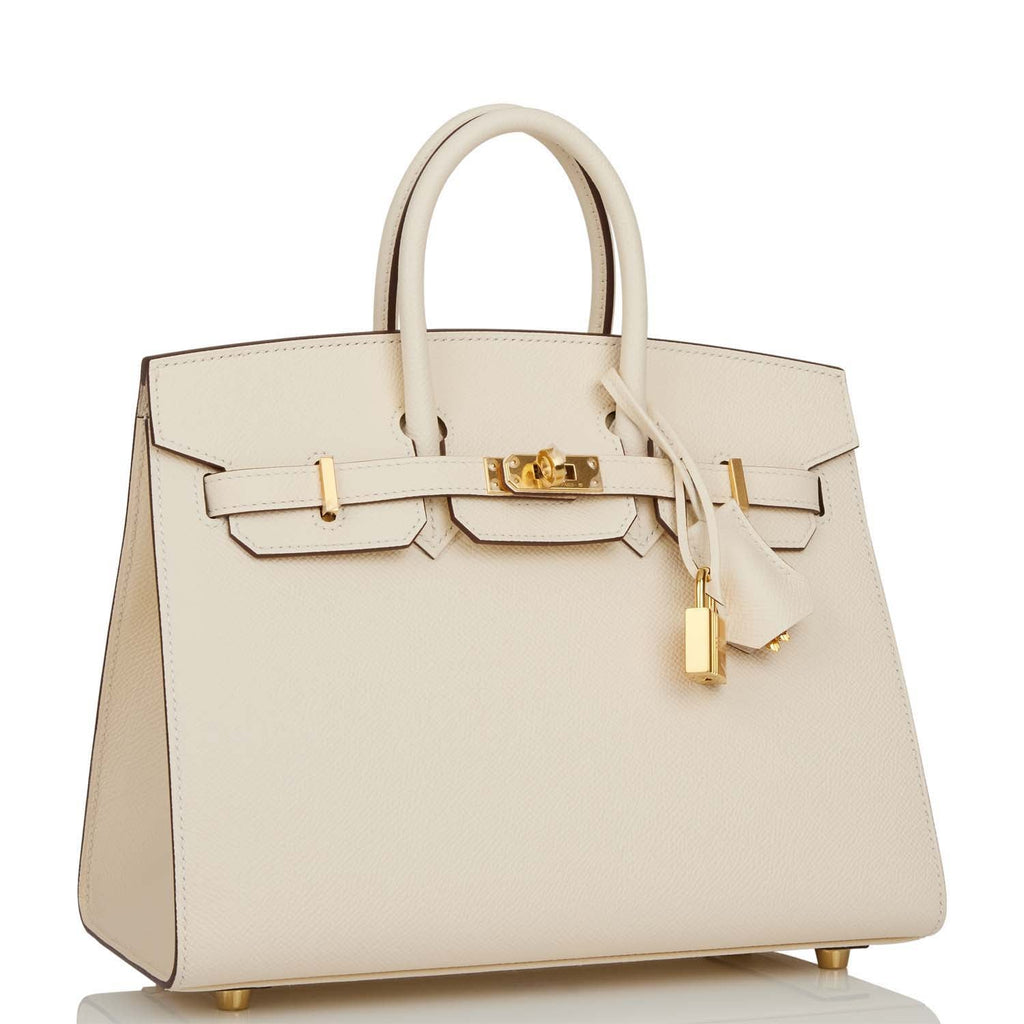 Hermes Birkin Sellier 25 Nata Epsom Gold Hardware – Madison Avenue Couture