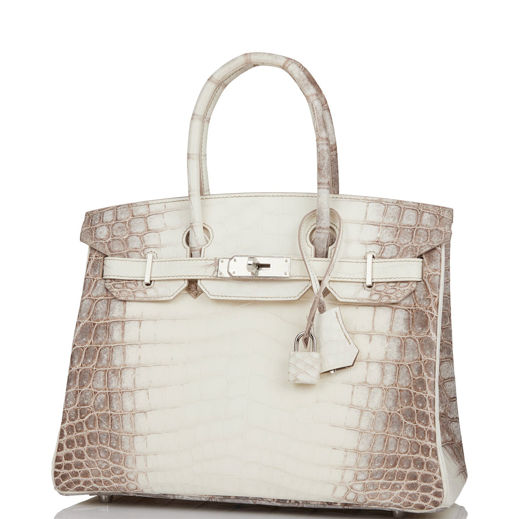 Hermes Birkin 30 Himalaya Niloticus Crocodile Palladium Hardware ...