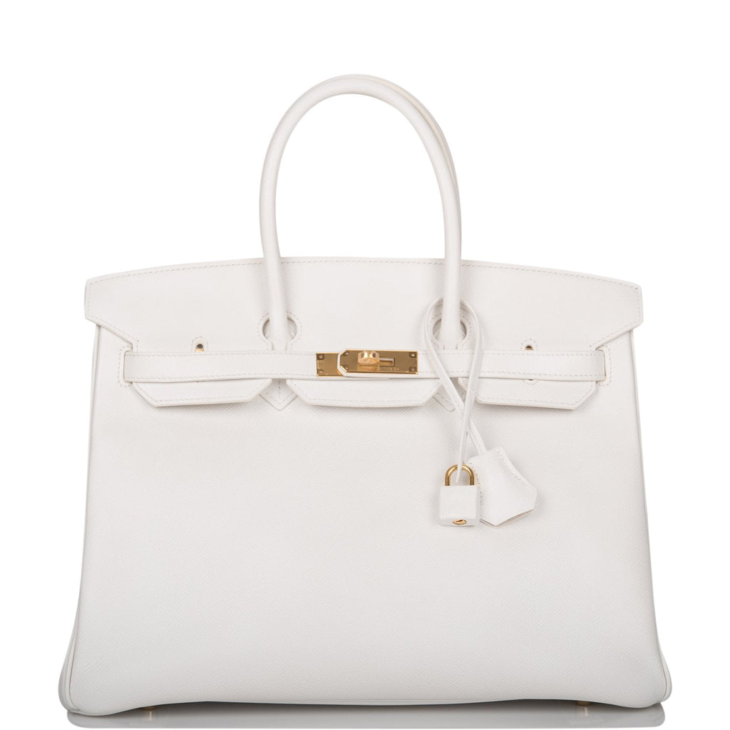 Hermes White Epsom Birkin 35cm Gold 