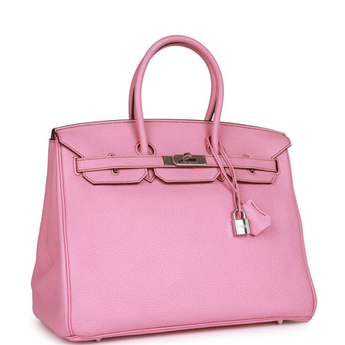Vintage Hermès Birkin 30 Custom Pink Bandana Togo Palladium Hardware Bag  For Sale at 1stDibs