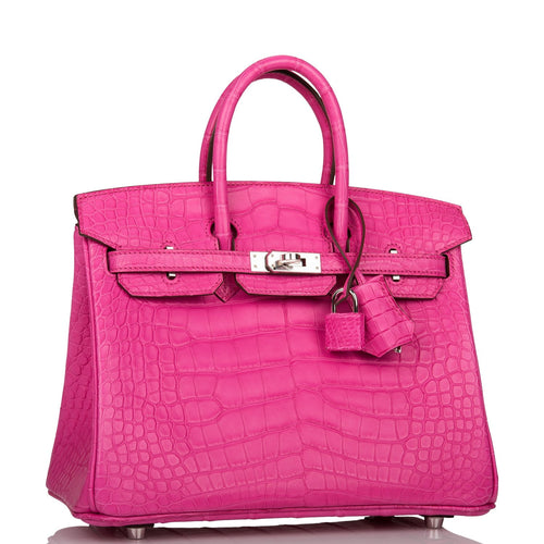 hermes pink crocodile birkin bag