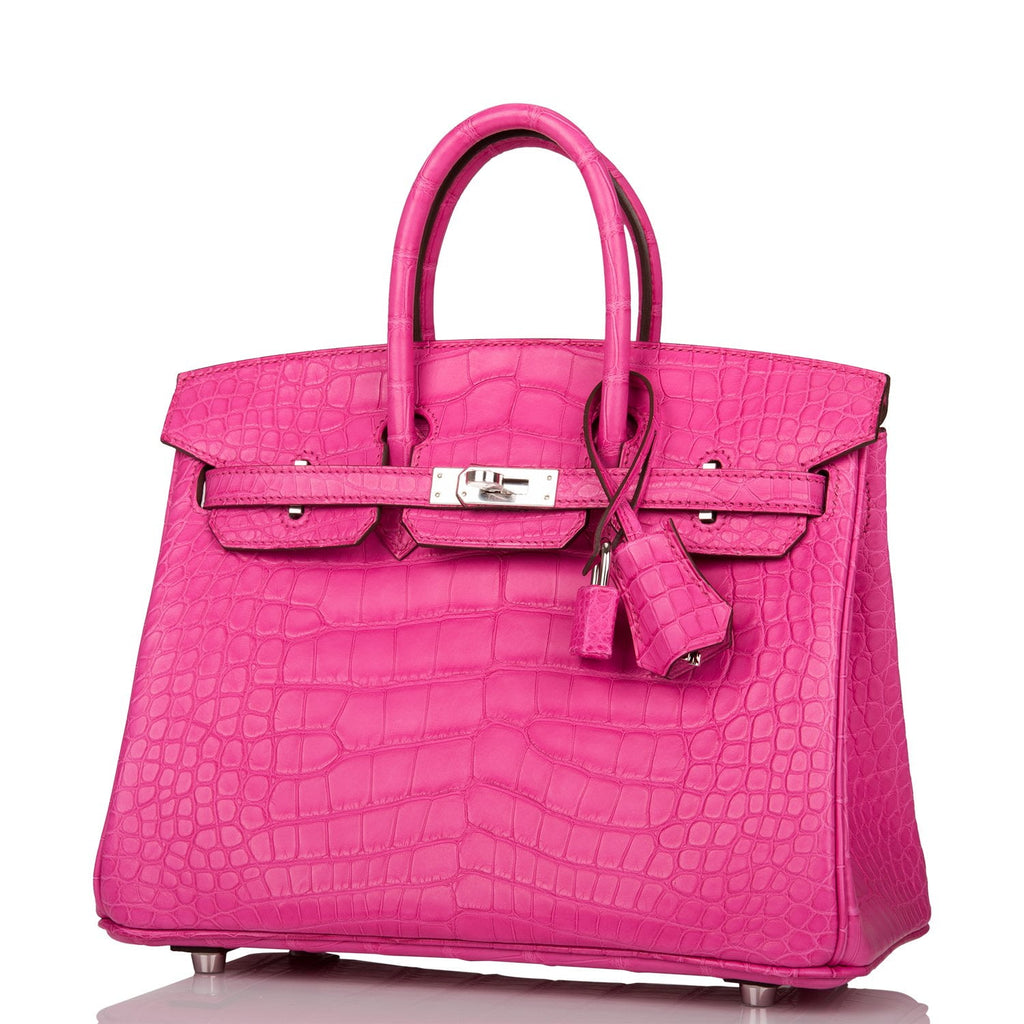 Hermes Rose Shocking Matte Alligator 