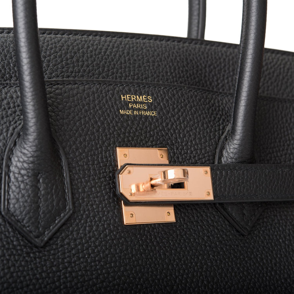 black birkin rose gold hardware