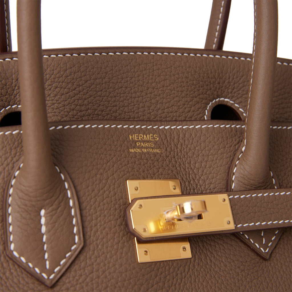 birkin 30 etoupe togo gold hardware