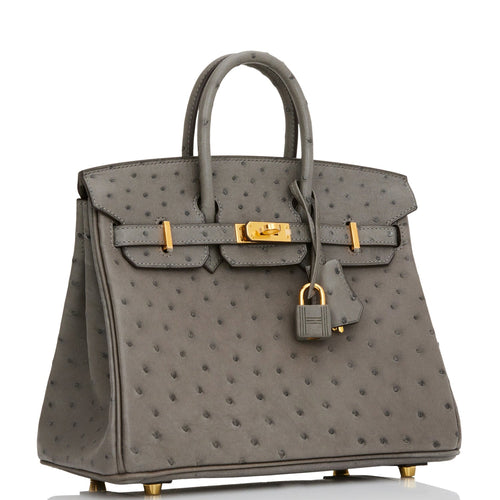 HERMÈS Birkin 25 handbag in Gris Meyer Togo leather with Gold  hardware-Ginza Xiaoma – Authentic Hermès Boutique