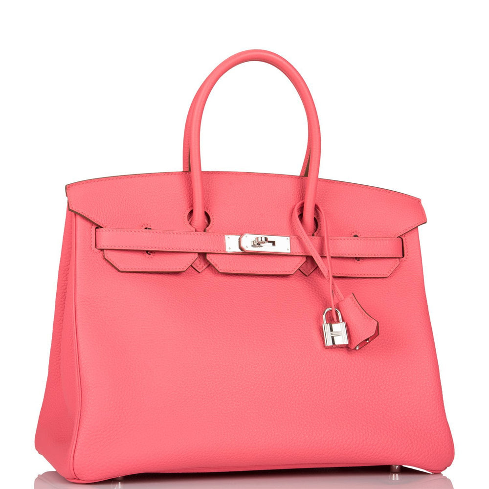 Hermes Rose Lipstick Togo Birkin 35cm Palladium Hardware