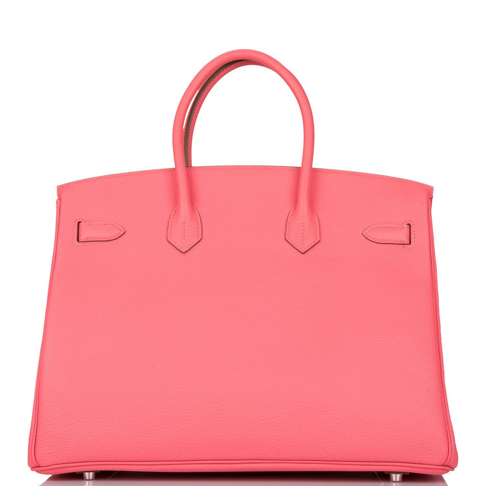 Hermes Rose Lipstick Togo Birkin 35cm Palladium Hardware