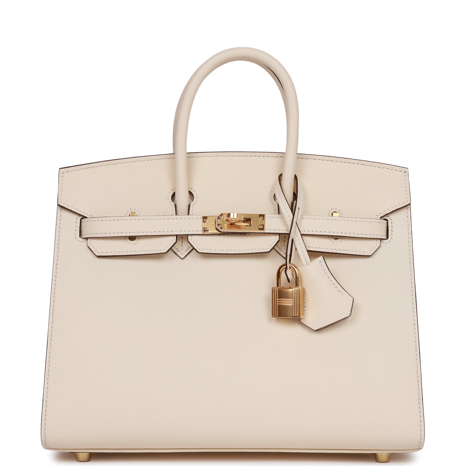 Hermes Birkin Sellier 25 Nata Epsom Gold Hardware – Madison Avenue Couture