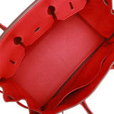 Hermes Birkin 35 Rouge Casaque Togo Palladium Hardware