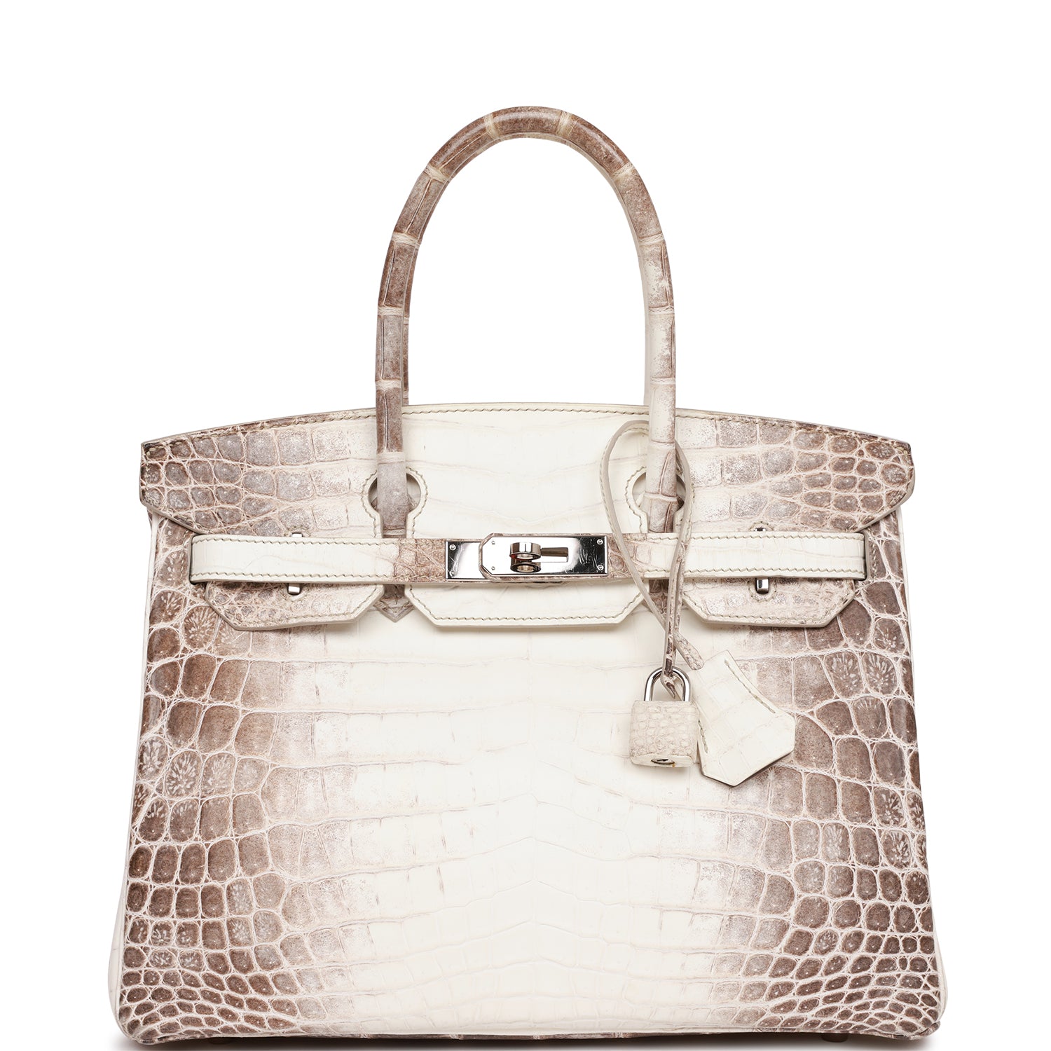 Pre-owned Hermes Birkin 30 Himalaya Niloticus Crocodile Palladium Hard ...