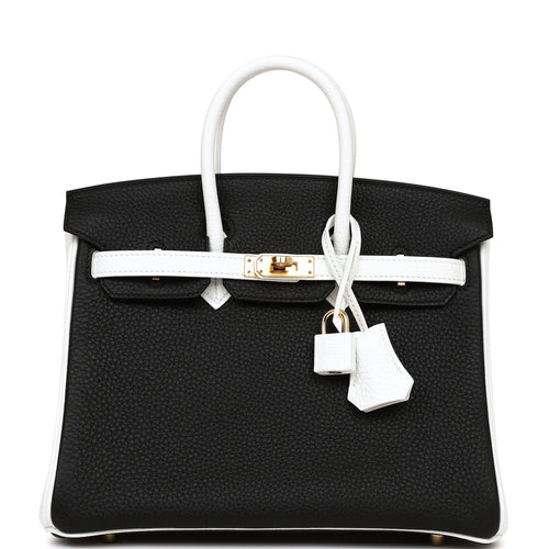 Hermes Special Order (HSS) Birkin 25 Rose Sakura and White Clemence  Permabrass Hardware