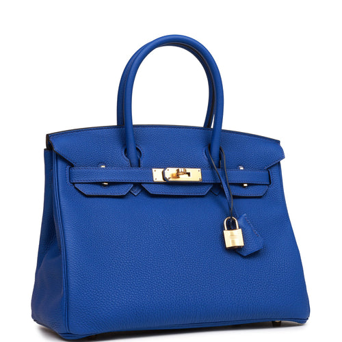 Hermes Birkin 25 Bleu Saphir Togo Gold Hardware – Madison Avenue