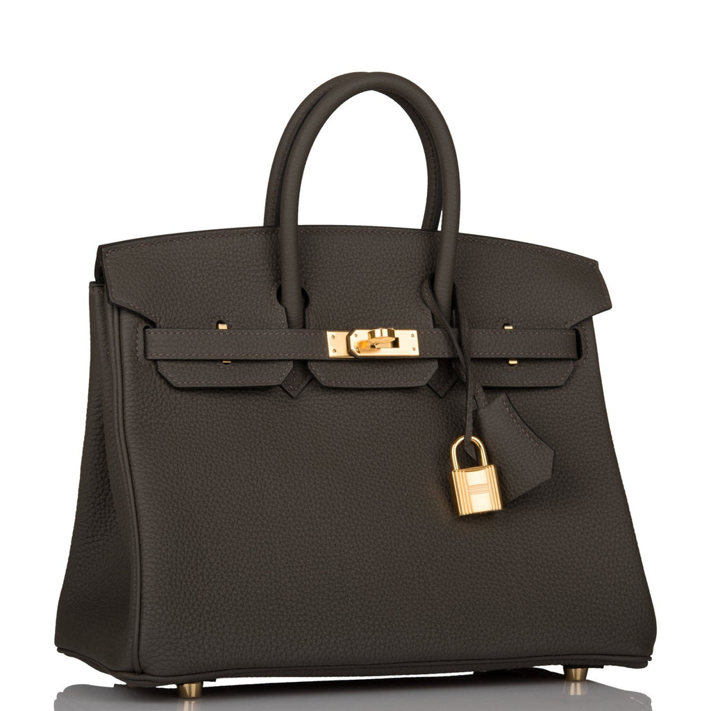 Hermes Birkin 25 Gris Tourterelle Togo Gold Hardware - Vendome Monte Carlo