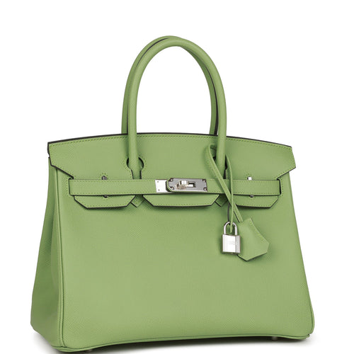 Hermès Birkin 30 In Vert Jade Epsom With Gold Hardware in Green