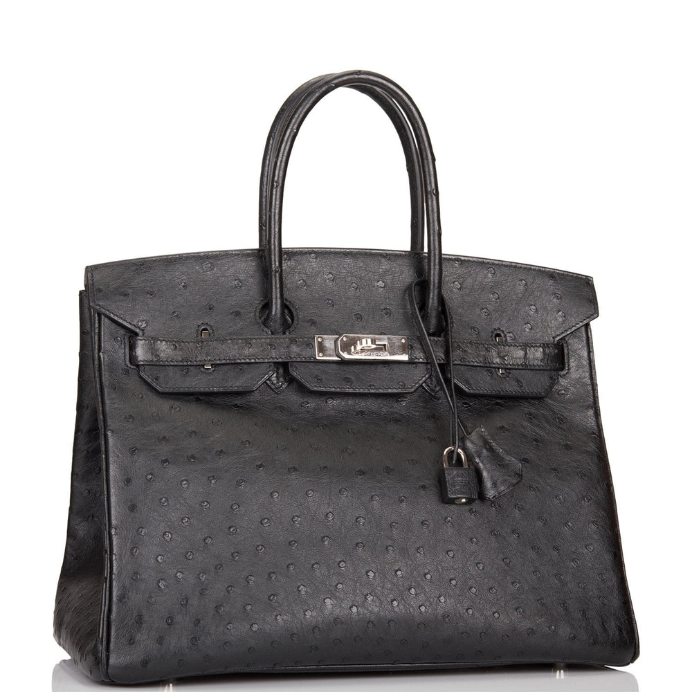 hermes ostrich birkin black