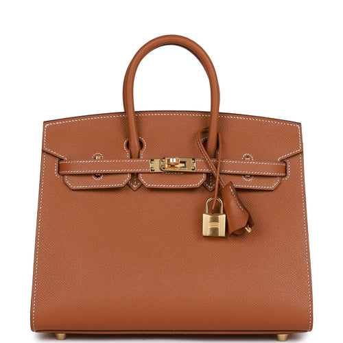 Hermes Birkin Sellier 25 Nata Epsom Gold Hardware – Madison Avenue Couture