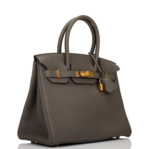 Hermes Birkin 25 Gris Etain Togo Gold Hardware - Vendome Monte Carlo