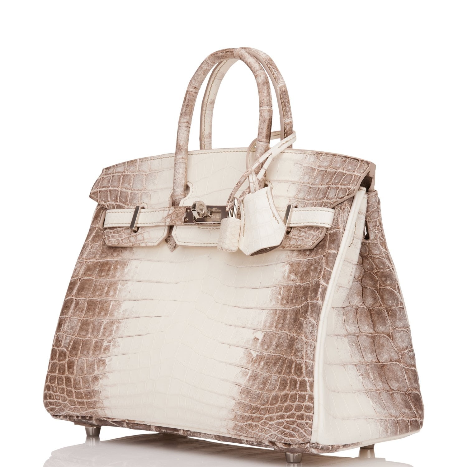 Hermes Birkin 25 Himalaya Niloticus Crocodile Palladium Hardware ...