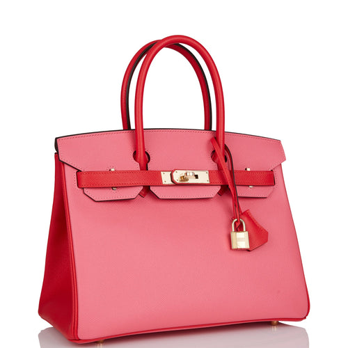 Hermes Birkin 25cm Special Order Rose Azalee & Gris Mouette Epsom