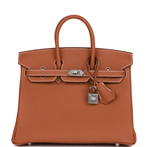 Hermes Birkin 25 Chai Ostrich Gold Hardware