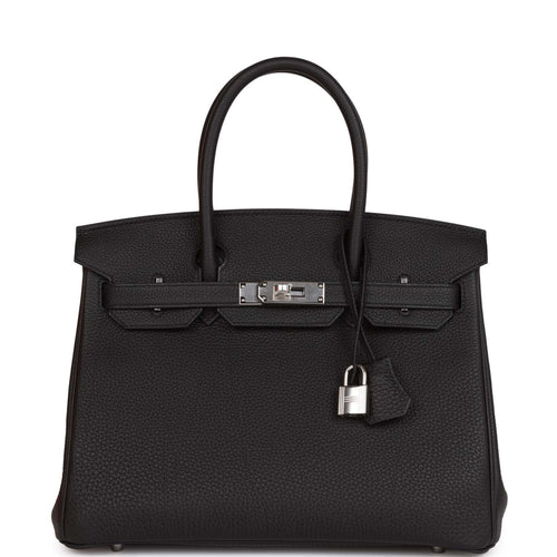 Hermes Black Togo Leather Palladium Hardware Birkin 35 Bag