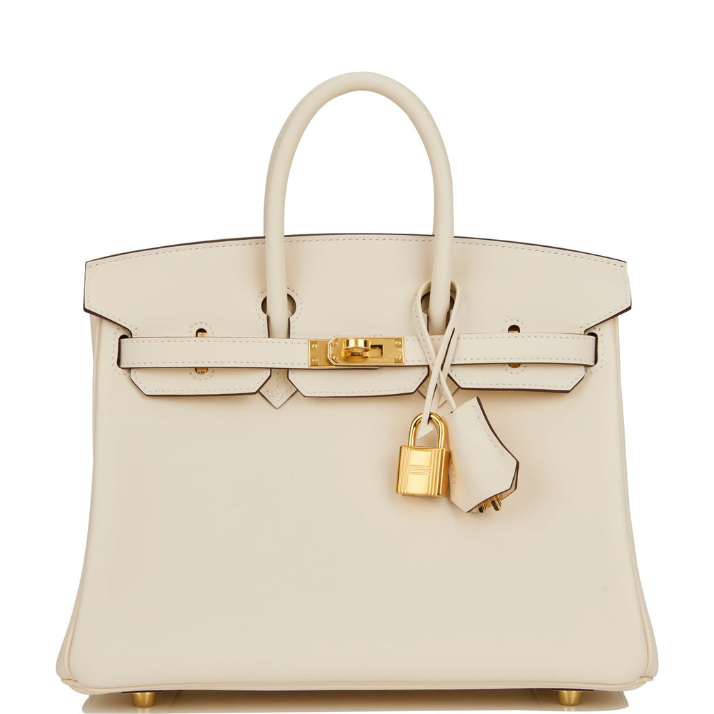 Hermes Kelly 25 Nata Swift Gold Hardware - Vendome Monte Carlo