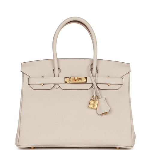 Hermes Birkin 30 Handbag Gris Etain Togo Leather With Gold Hardware – Bags  Of Personality