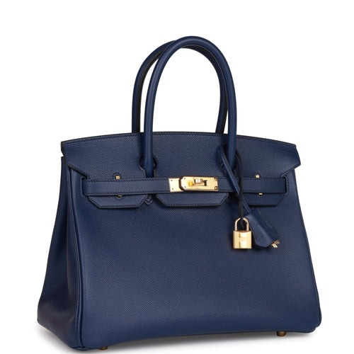 Hèrmes Bleu Nuit Birkin 25cm of Togo Leather with Gold Hardware, Handbags  & Accessories Online, Ecommerce Retail