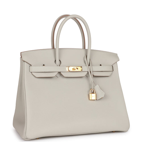 Hermès HSS Birkin 30 Tri-Color Etain, Gris, and Etoupe Clemence with Gold  Hardware