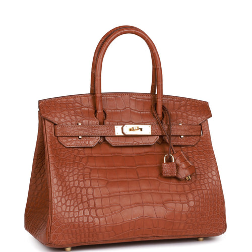 Hermès Birkin 25 HSS Rouge H Alligator & Orange Interior Gold