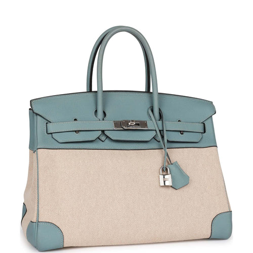 Pre-owned Hermes Birkin 35 Bleu Brighton Matte Alligator Palladium Har –  Madison Avenue Couture