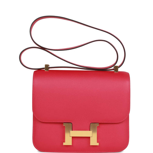 Hermès Constance PM 24cm Veau Epsom Q5 Rouge Casaque Gold Hardware – SukiLux