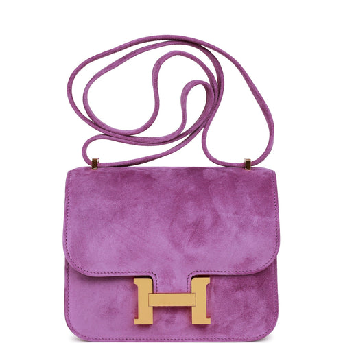 Hermes Constance 18 Mauve Sylvestre Chevre Rose Gold Hardware – Madison  Avenue Couture