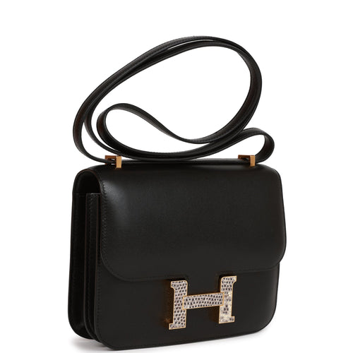 Hermes Constance Micro Black Lizard Gold Hardware - Rare •