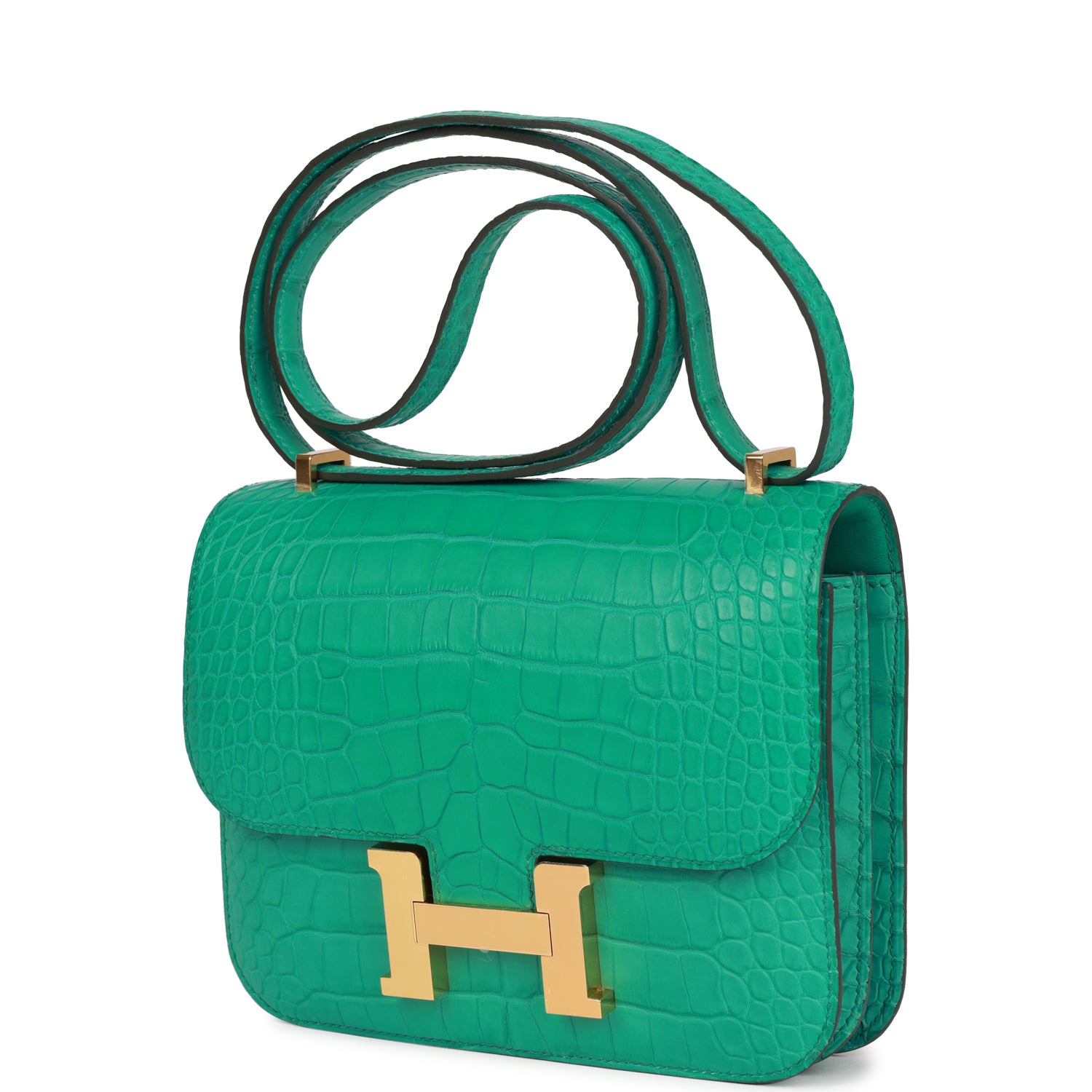 Hermes Constance 18 Vert Jade Matte Alligator Gold Hardware#N# #N# #N ...