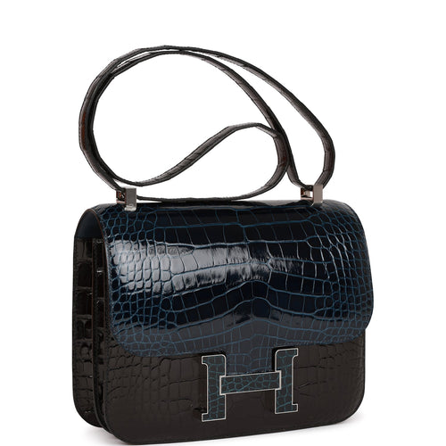 Hermes Constance Bag 18cm Blue Glacier Epsom Gold Hardware