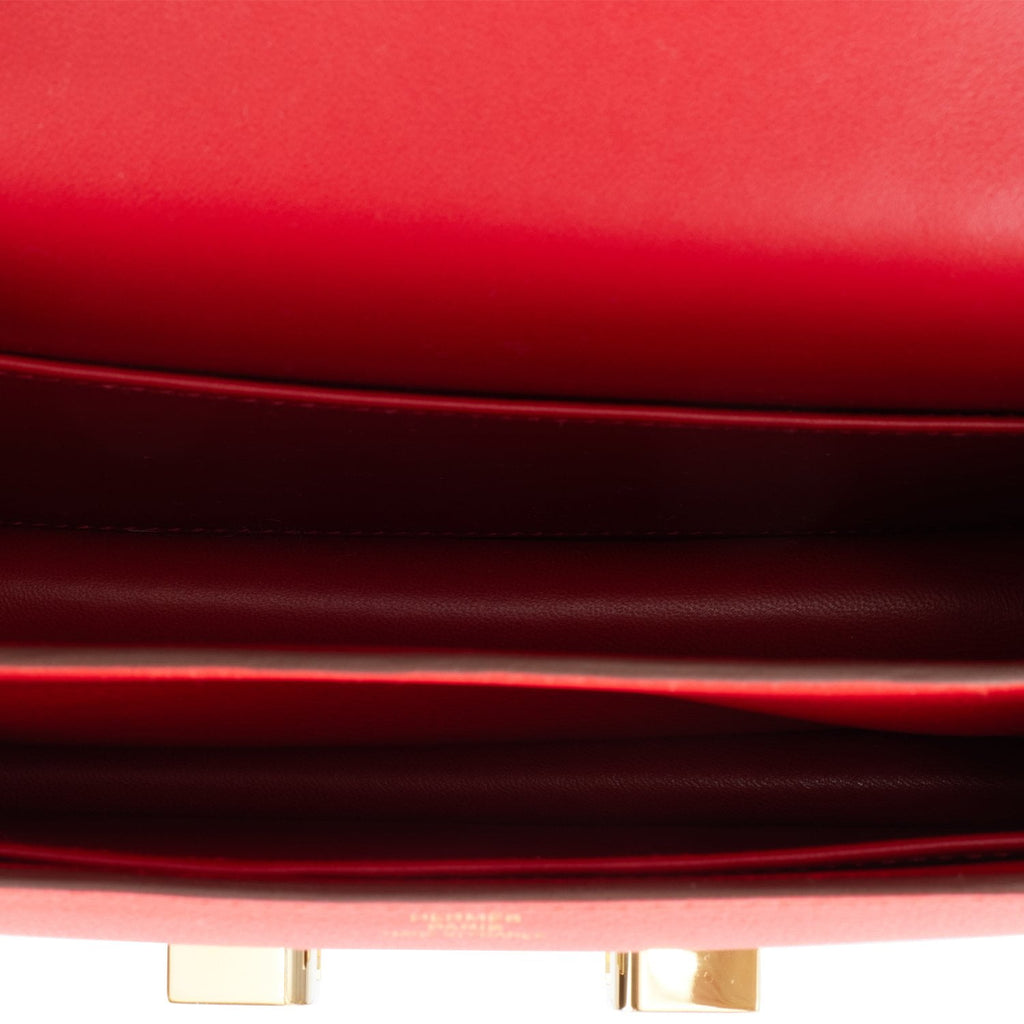 Hermes Constance 18 Rouge de Coeur Verso Evercolor Permabrass Hardware ...