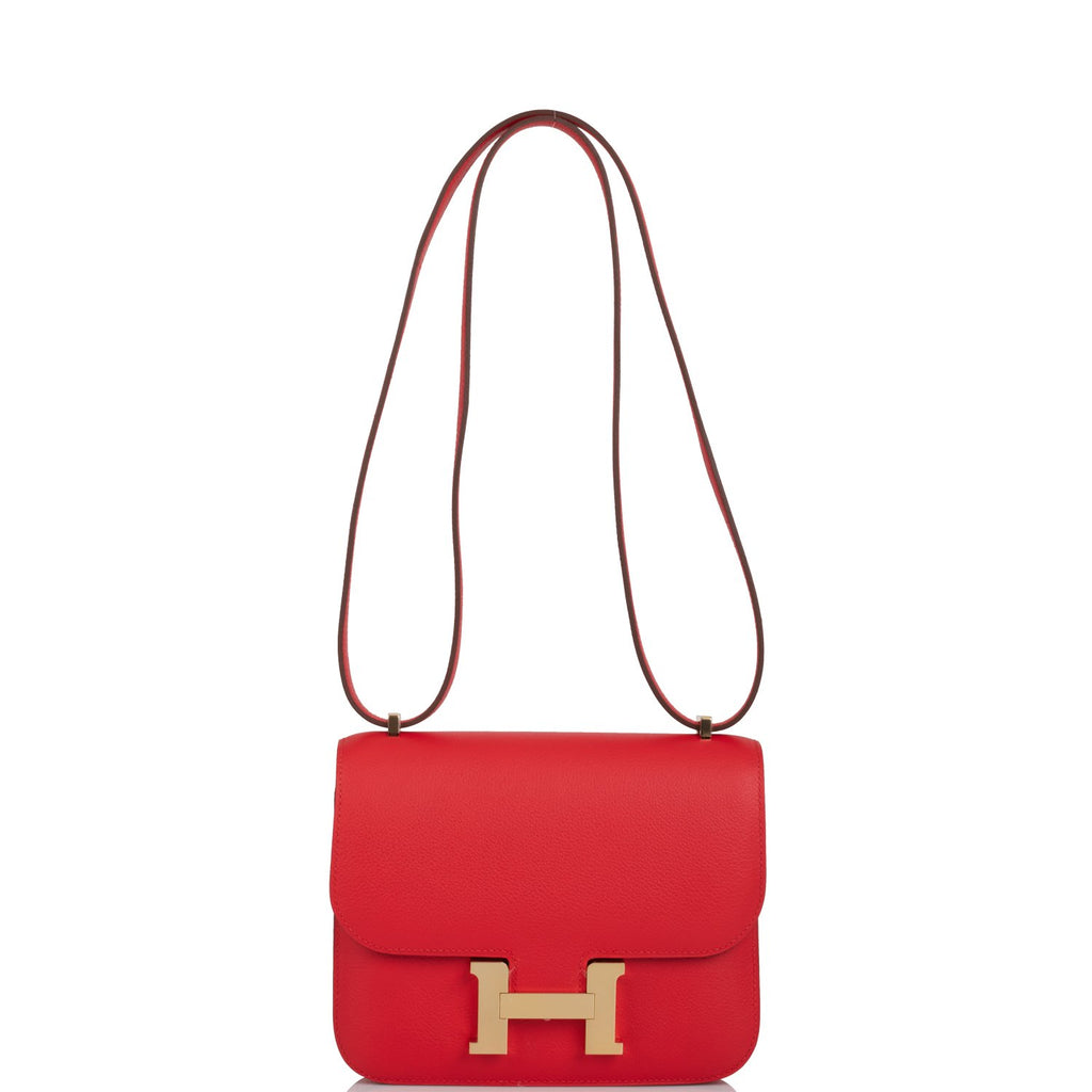 Hermes Constance 18 Rouge de Coeur Verso Evercolor Permabrass Hardware ...