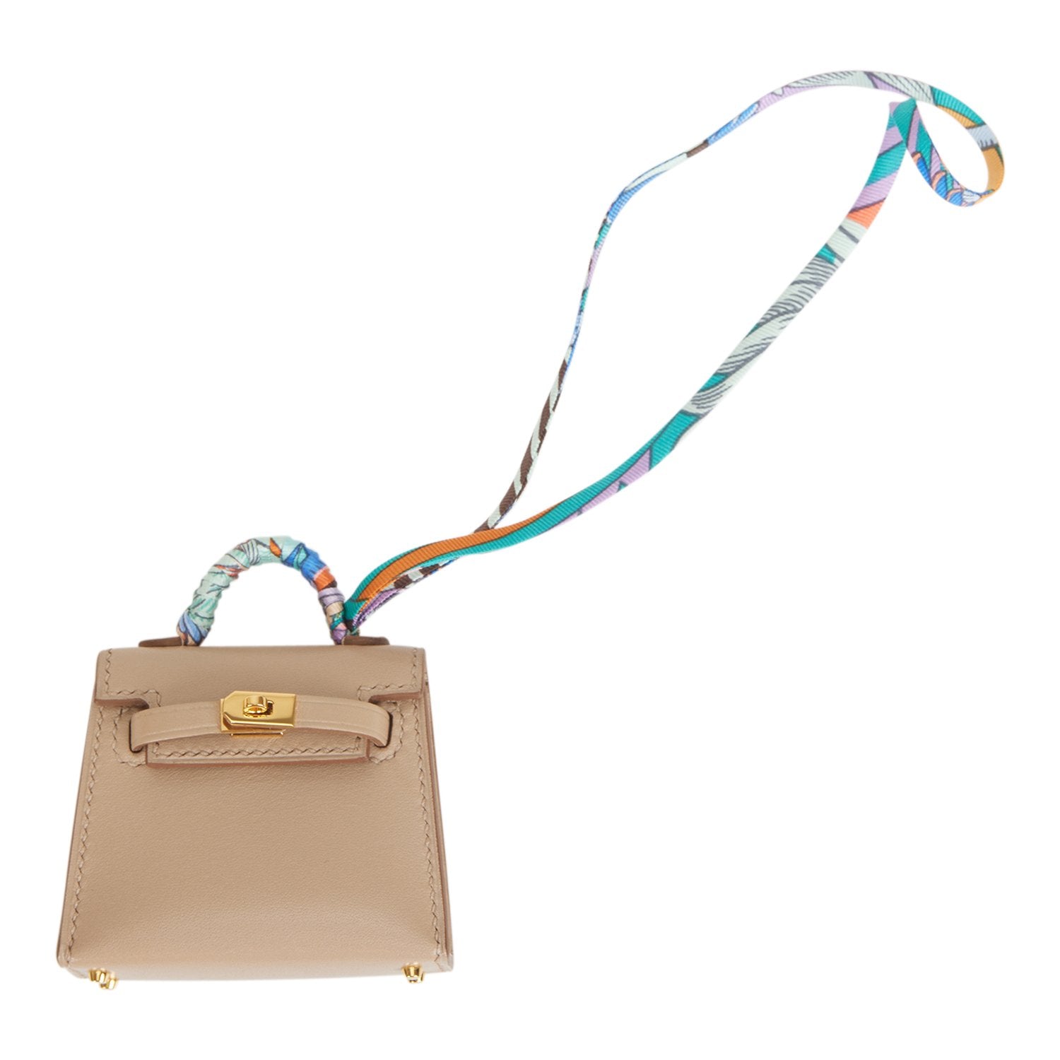 Hermes Mini Kelly Twilly Bag Charm Argile Tadelakt Gold Hardware ...