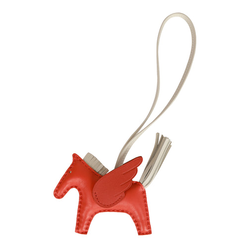 Hermes Orange Poppy/Craie/Terre Battue Grigri Horse Rodeo Bag Charm –  Madison Avenue Couture