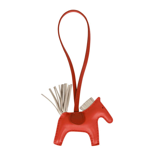 Hermès Orange Pourpre Grigri Horse Rodeo Bag Charm PM