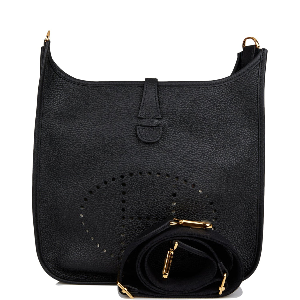 hermes evelyne black gold hardware