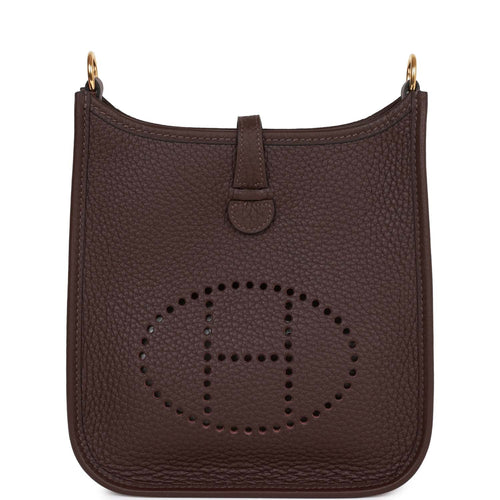 NEW HERMES Gold Clememce GHW Mini Evelyne TPM, Stamp Z