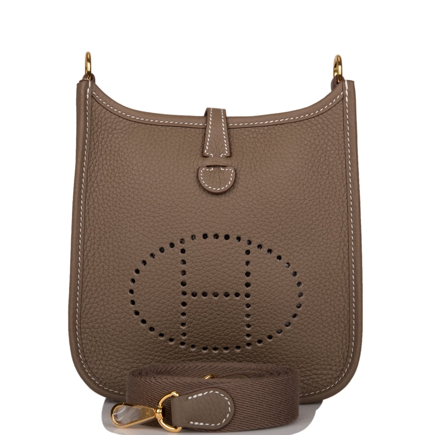 Hermes Evelyne TPM Etoupe Clemence Gold Hardware – Madison Avenue Couture